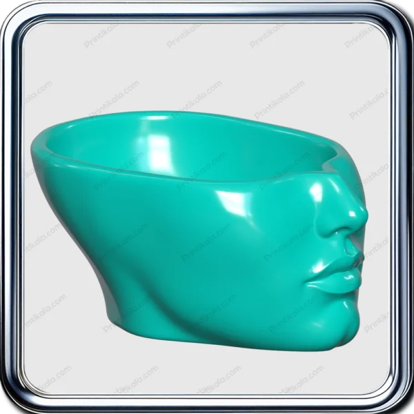 مدل سه‌بعدی گلدان چهره