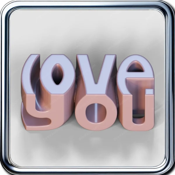 مدل سه‌بعدی دکوری LoveYou