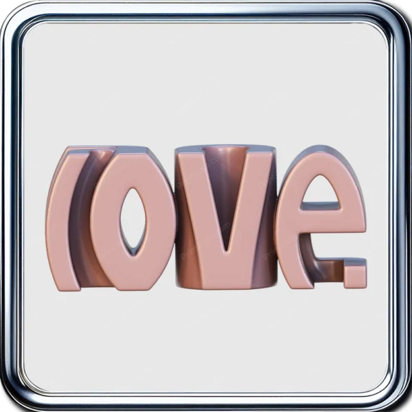 مدل سه‌بعدی دکوری LoveYou